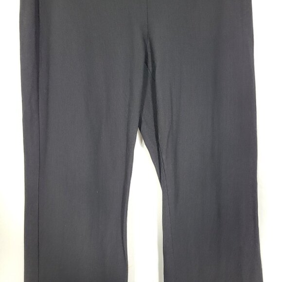 Women's Eileen Fisher Black Pull On Straight Leg Crepe Stretch Pants Size S - Picture 3 of 11